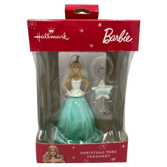 Hallmark Barbie Christmas Tree Ornament With 2016 Star Hook - Picture 3 of 16